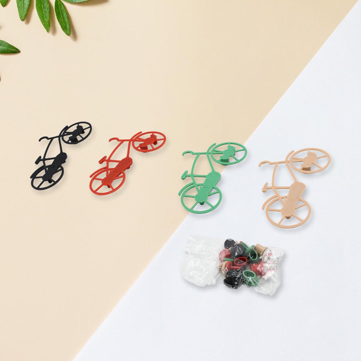 Bicycle Shape Key Chain Holder And Wall Mount Bike Hook Key Holders Plastic Key Holder For Home thumbnail 1