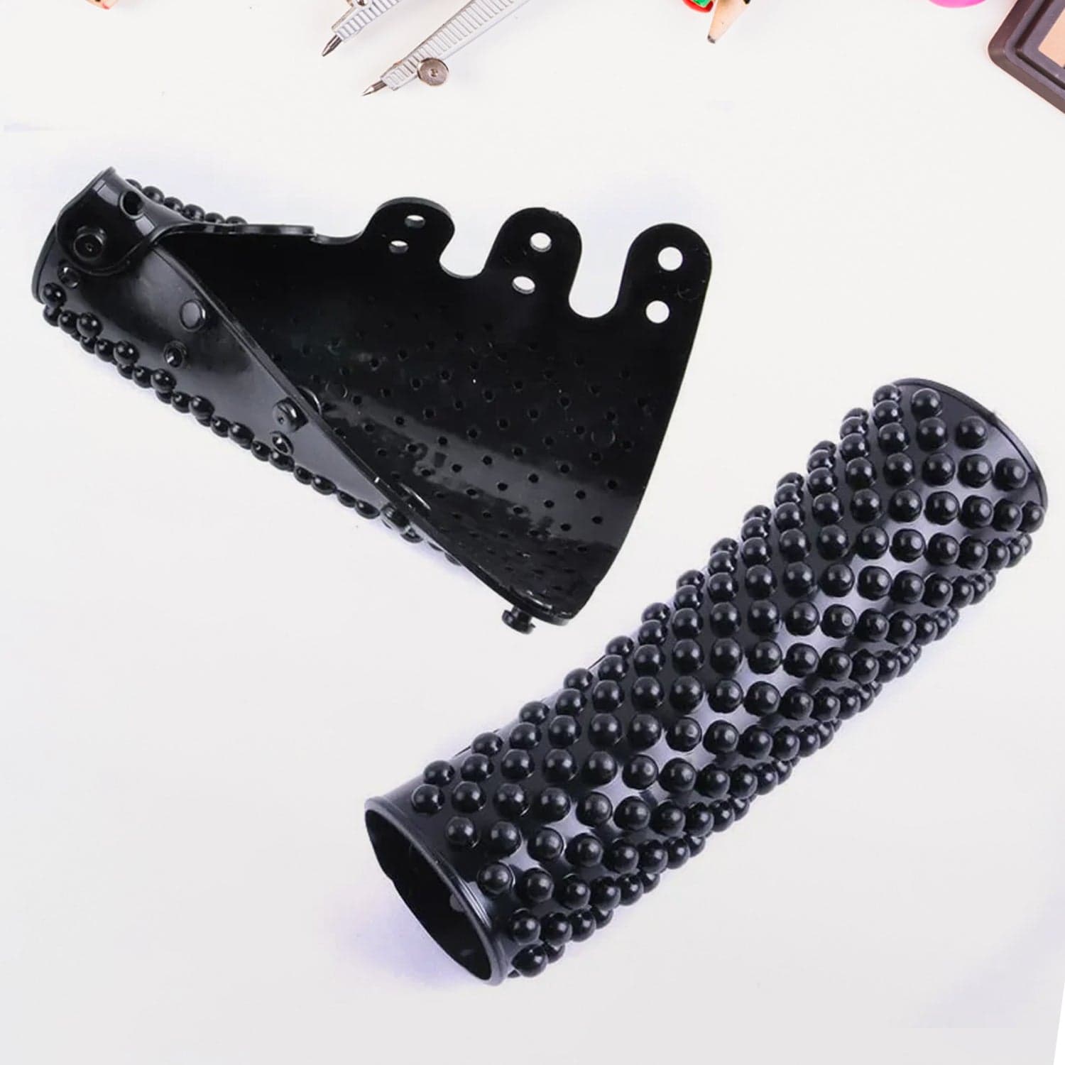 Silicon Car Massage Steering Cover High Quality Suitable For All Car (2 Pc Set) thumbnail 5