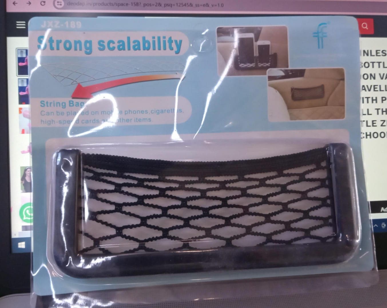 Car Storage Organize Car String Bag Car Seat Side Storage thumbnail 4
