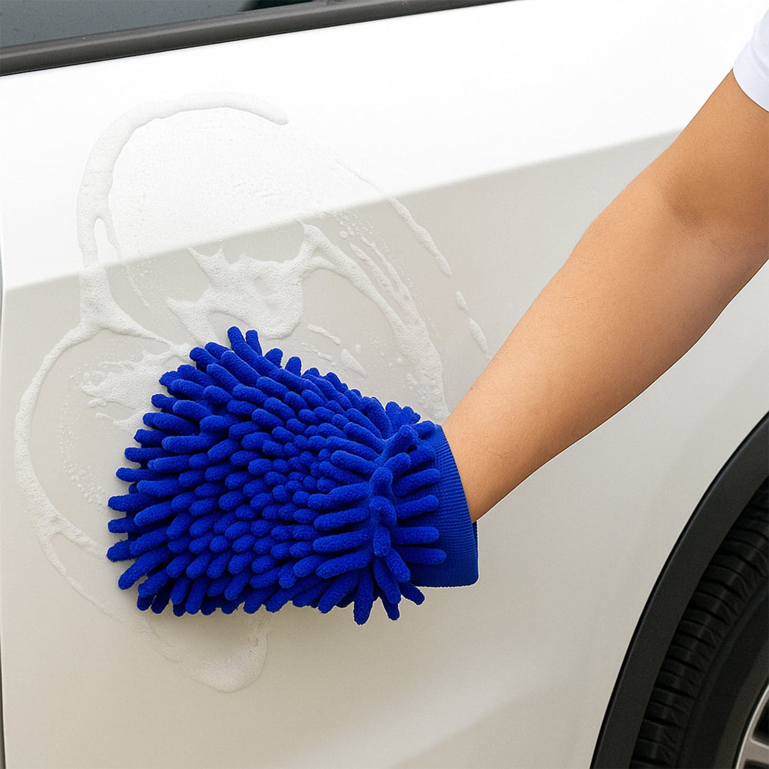 Car / Bike Cleaning Combo Microfiber Car Wash Sponge And Gloves thumbnail 1