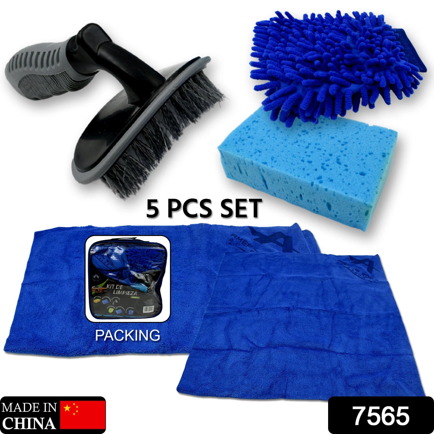 Car / Bike Cleaning Combo Microfiber Car Wash Sponge And Gloves thumbnail 2