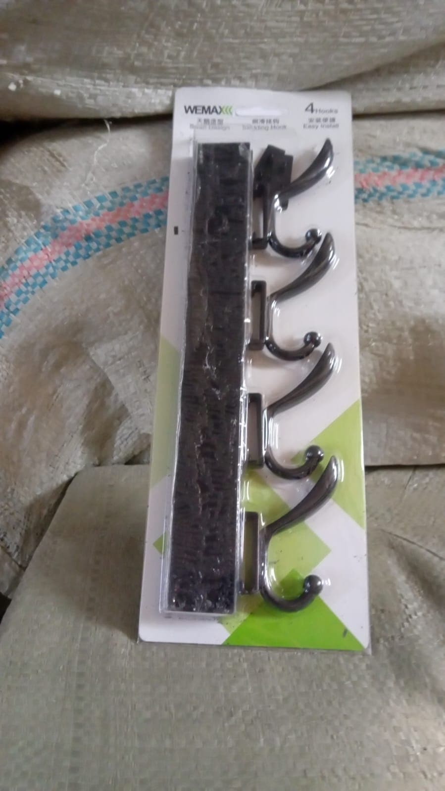 Extra Long 4-Hook Wall Coat Hanger with Eco Adhesive thumbnail 7