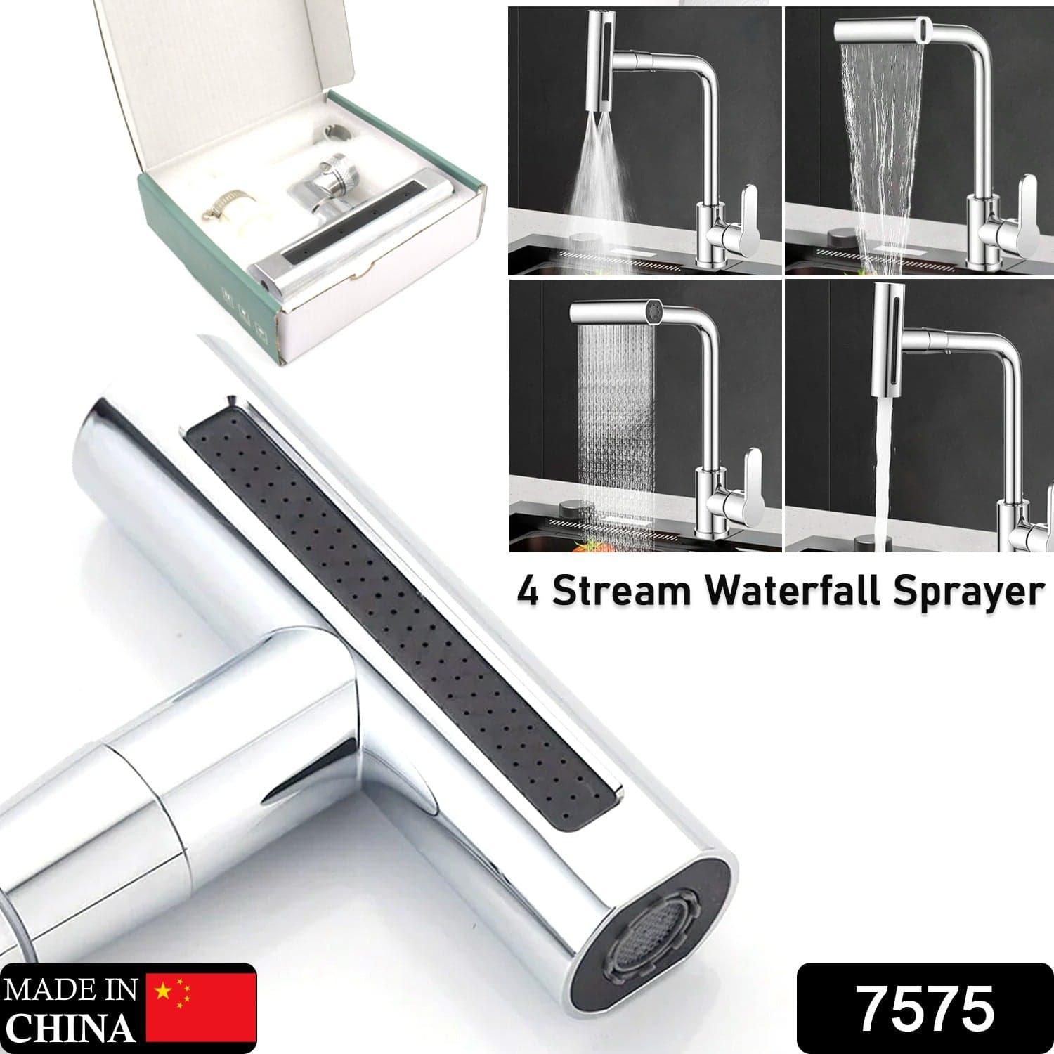 360° Rotating Waterfall Kitchen Faucet of Touch & Swivel Sink Extender (4 In 1 ) thumbnail 2