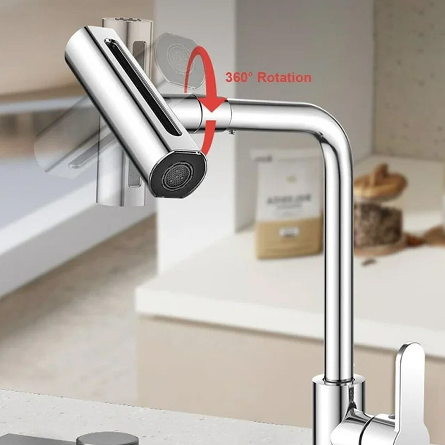 360° Rotating Waterfall Kitchen Faucet of Touch & Swivel Sink Extender (4 In 1 ) thumbnail 8