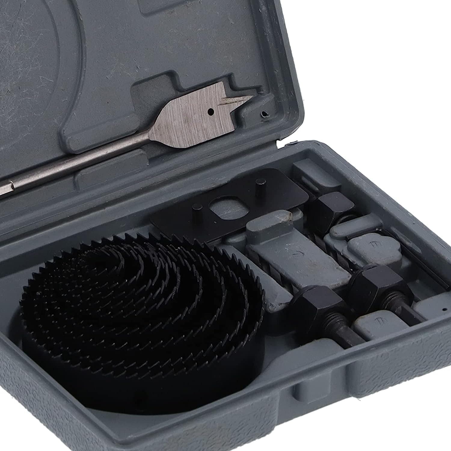 Drill Hole Cutter, Carbon Steel High Accuracy Incisive Hole Saw For Cutting Pcv For Cutting Plastic For Cutting Wood Hole Saw Kit (18 Pcs Set) thumbnail 9