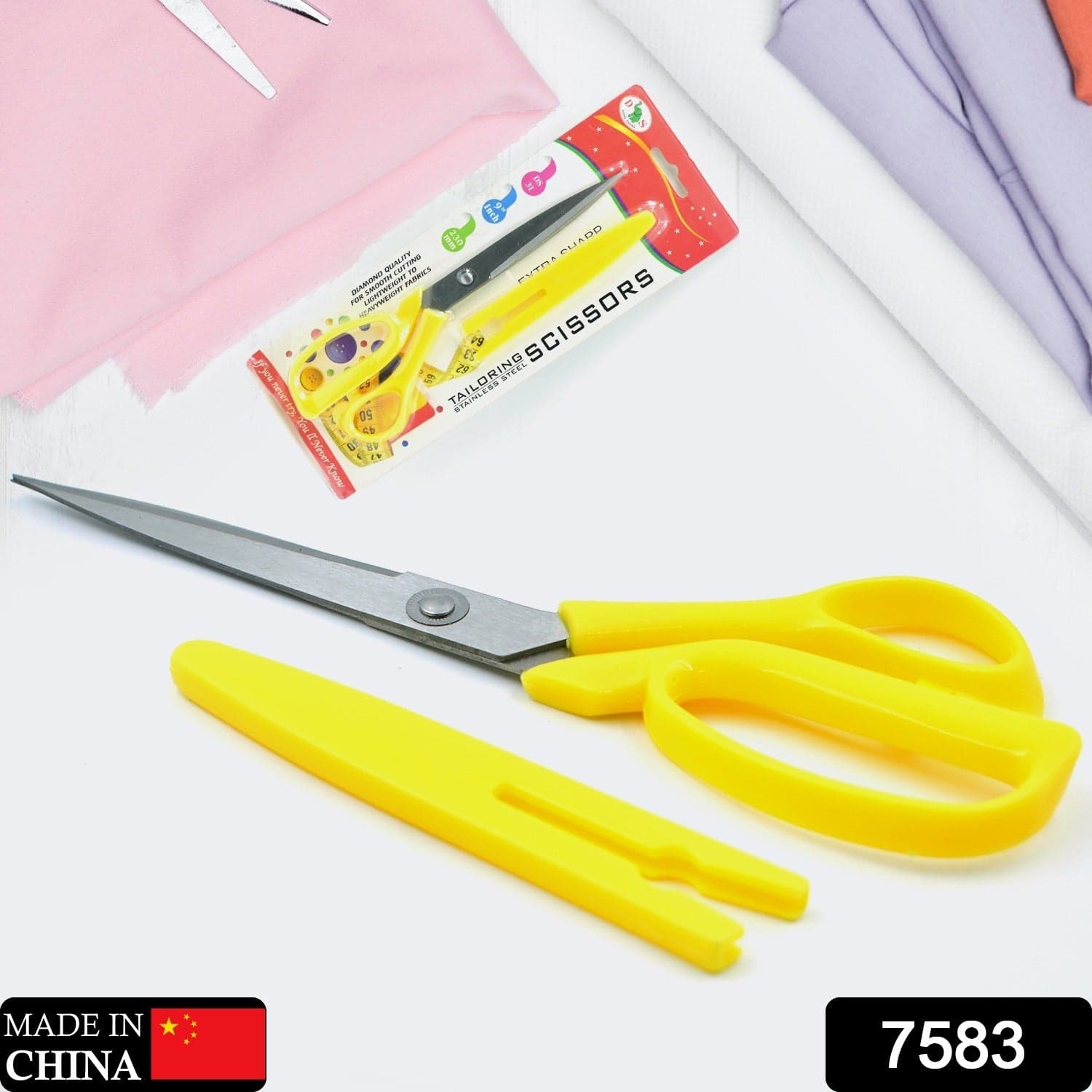 Scissors for craft work paper cutter Scissor stainless steel All Purpose Ergonomic Comfort Grip Office Scissors Craft Shears Sharp Scissors (9 Inch) thumbnail 2