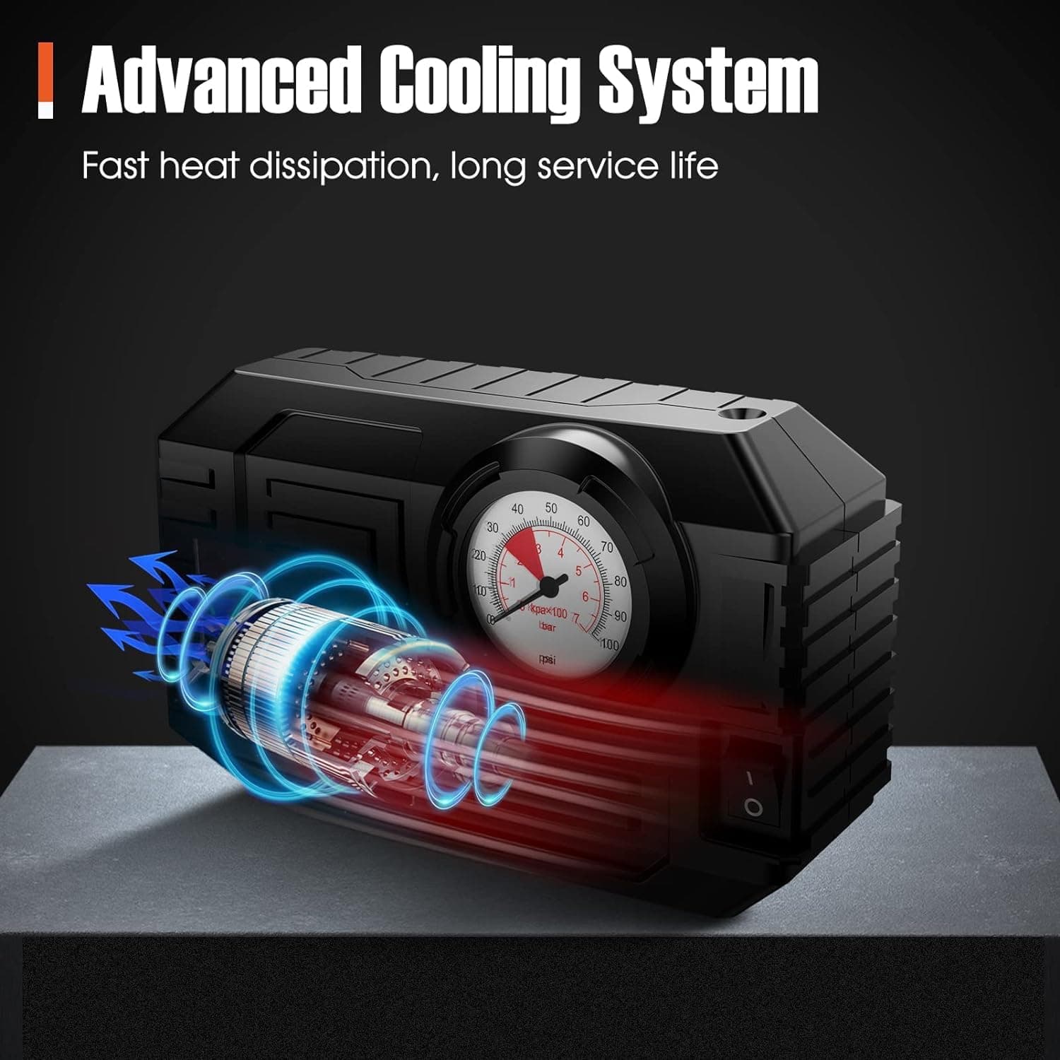 Tire Inflator Portable Air Compressor 12V Small Air Pump For Car Tires Bicycle Balloons thumbnail 6