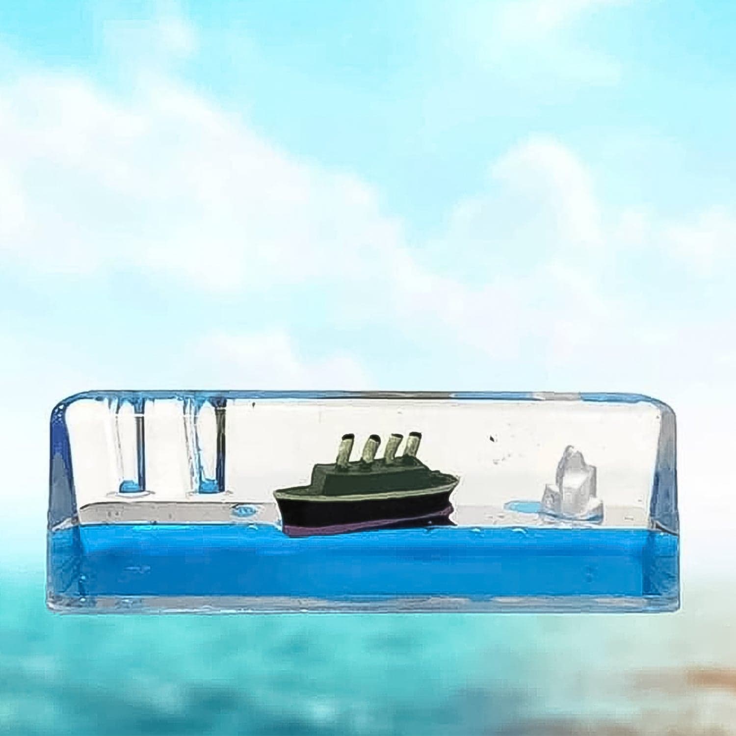 Car Interior Dashboard Decoration Floating Water Cruiser Ship (1 Pc) thumbnail 4
