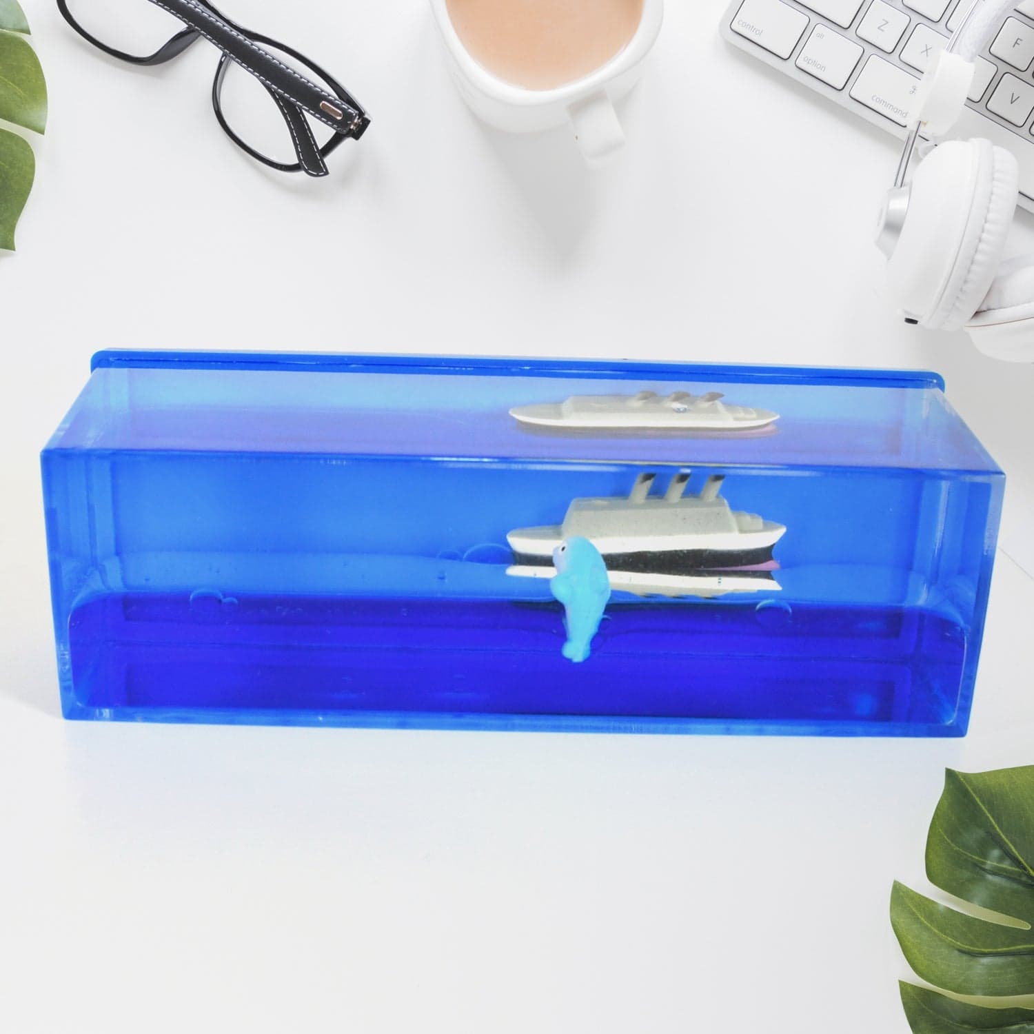 Car Interior Dashboard Decoration Floating Water Cruiser Ship Iceberg Ornament Car Interior Decoration For Birthday Gifts thumbnail 4