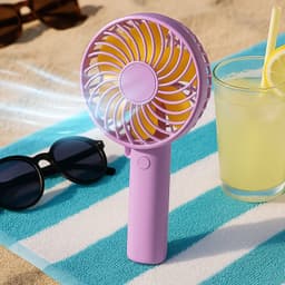 Portable Mini Handy Fan & Personal Table Fan | Rechargeable Battery Operated Fan Suitable For Kids