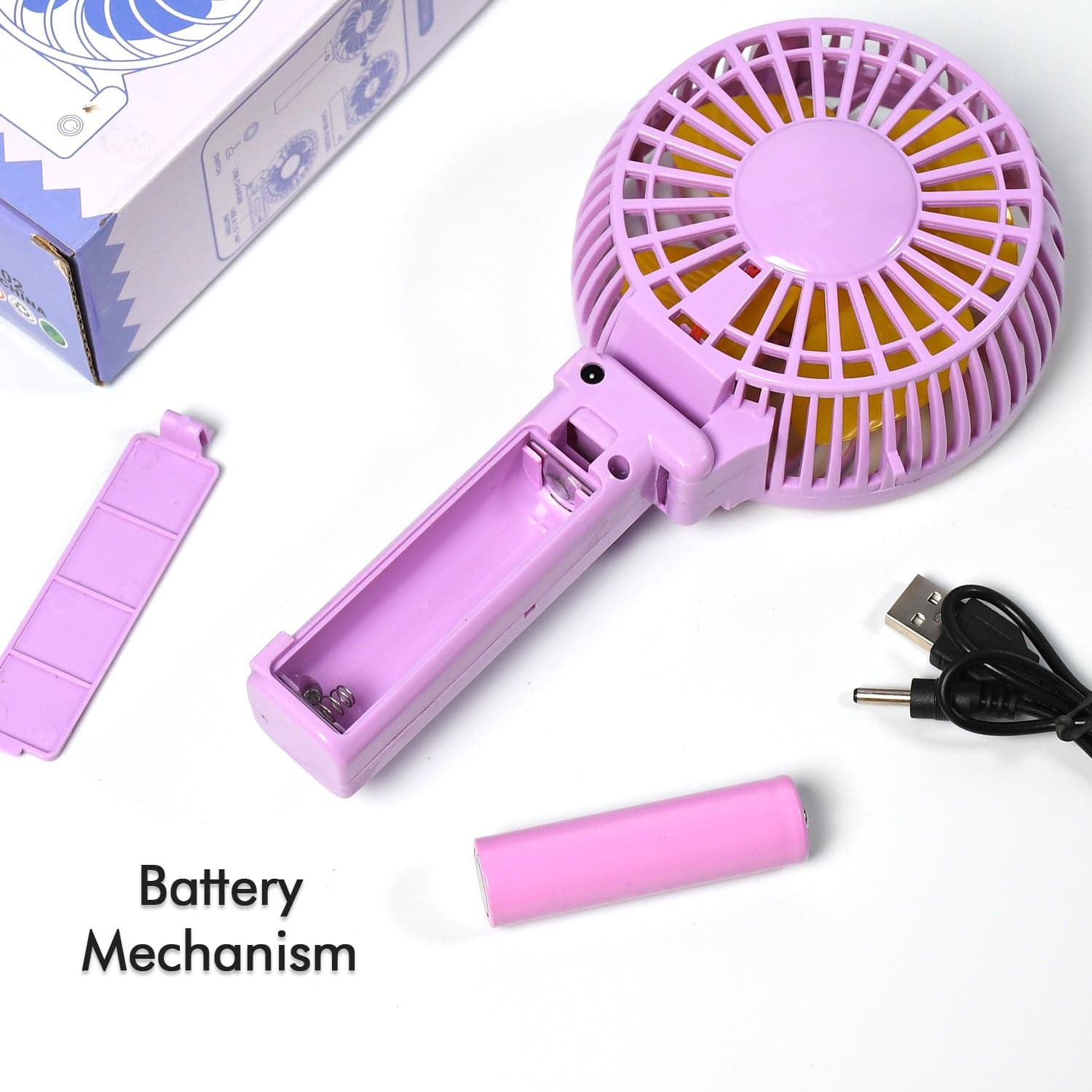 Portable Mini Handy Fan & Personal Table Fan | Rechargeable Battery Operated Fan Suitable For Kids thumbnail 8