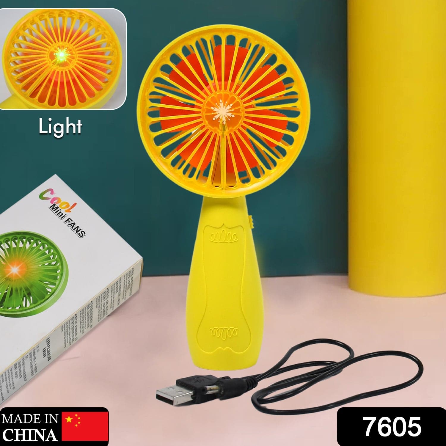 Foldable Handy Light Fans Rechargeable Handheld Mini Fan Electric Personal Fans Hand Bar Desktop Fan (Battery Not Include) thumbnail 2
