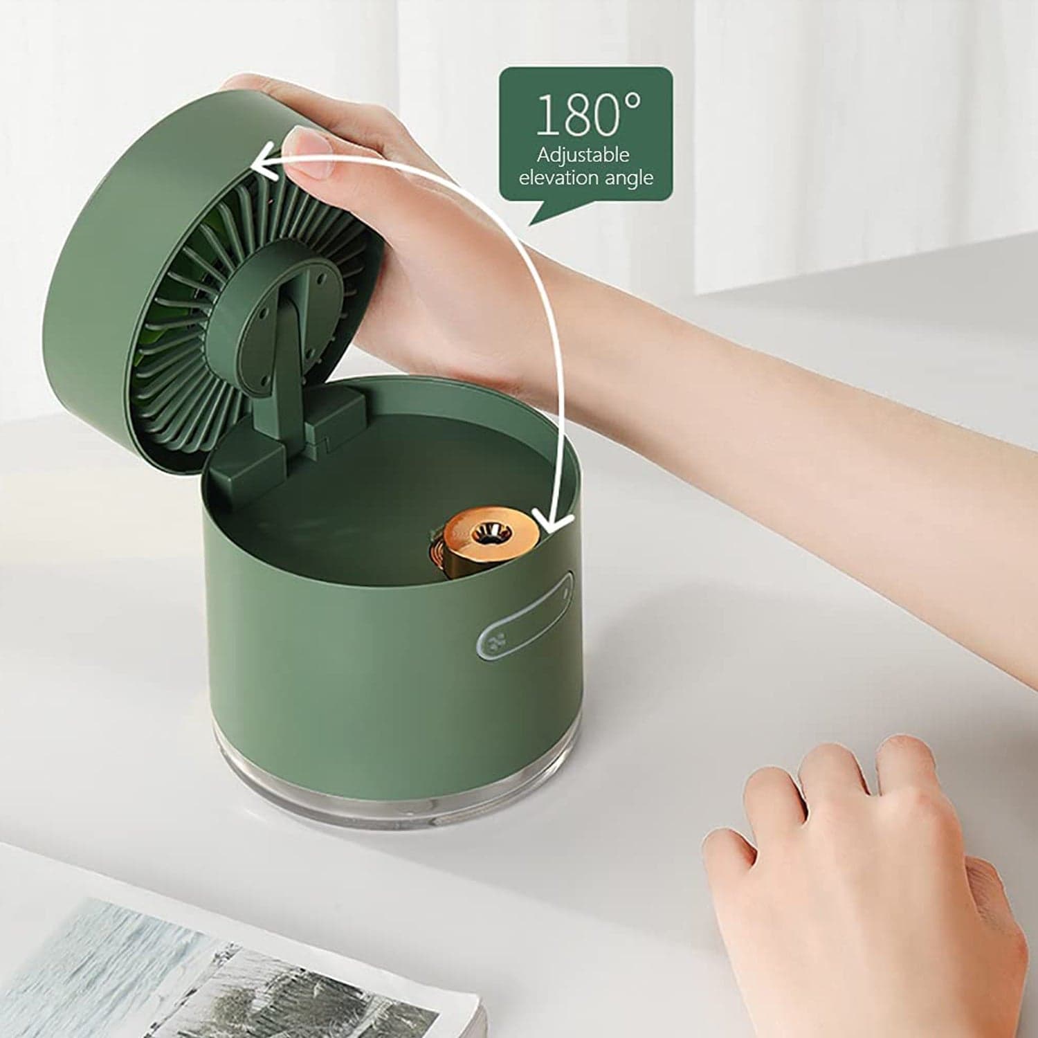 Mini Desktop Cooling Fan with Humidifier Spray thumbnail 3