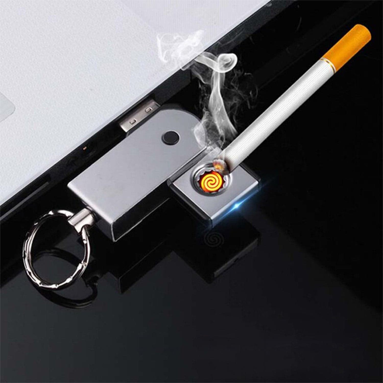 USB Mini Portable Lighters With Thin Metal Creative thumbnail 3