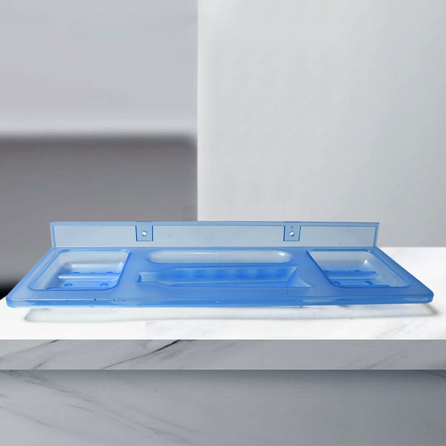 Pure Source India 4-in-1 Glass Soap Dish with Stand of Stylish Bathroom Ware thumbnail 5