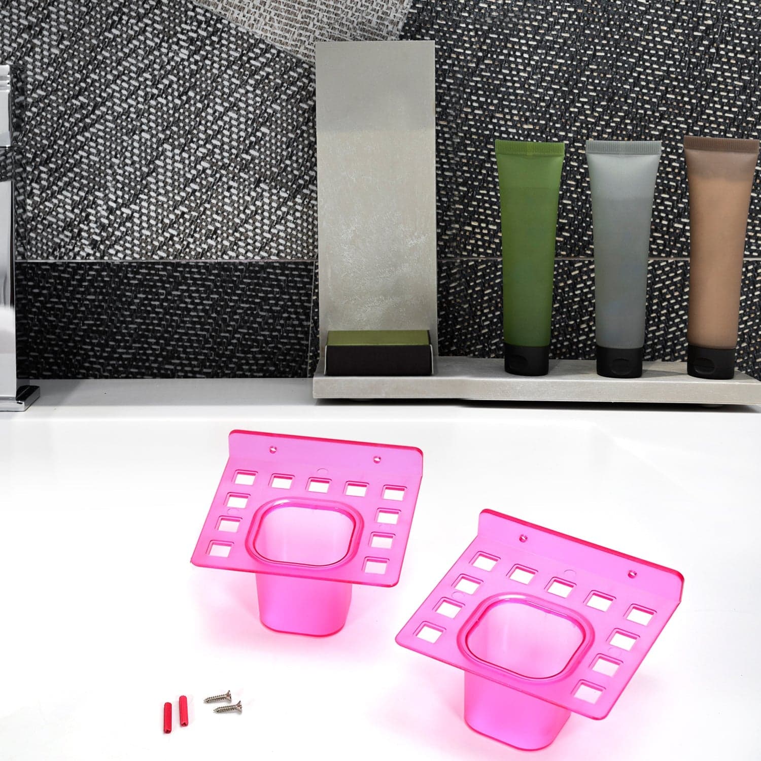 2-in-1 Tumbler Dish & Toothbrush Holder (2-Pcs) thumbnail 3