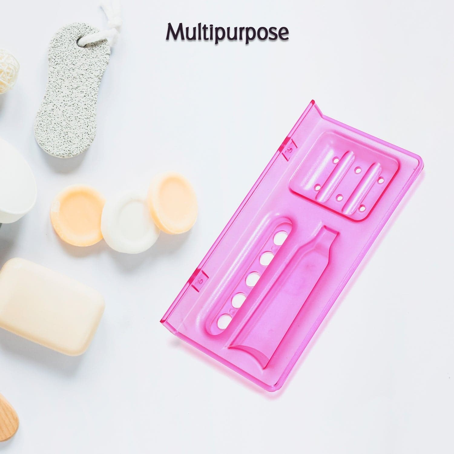 3-in-1 Glass Soap Dish for Bathroom Ware by Pure Source India thumbnail 6