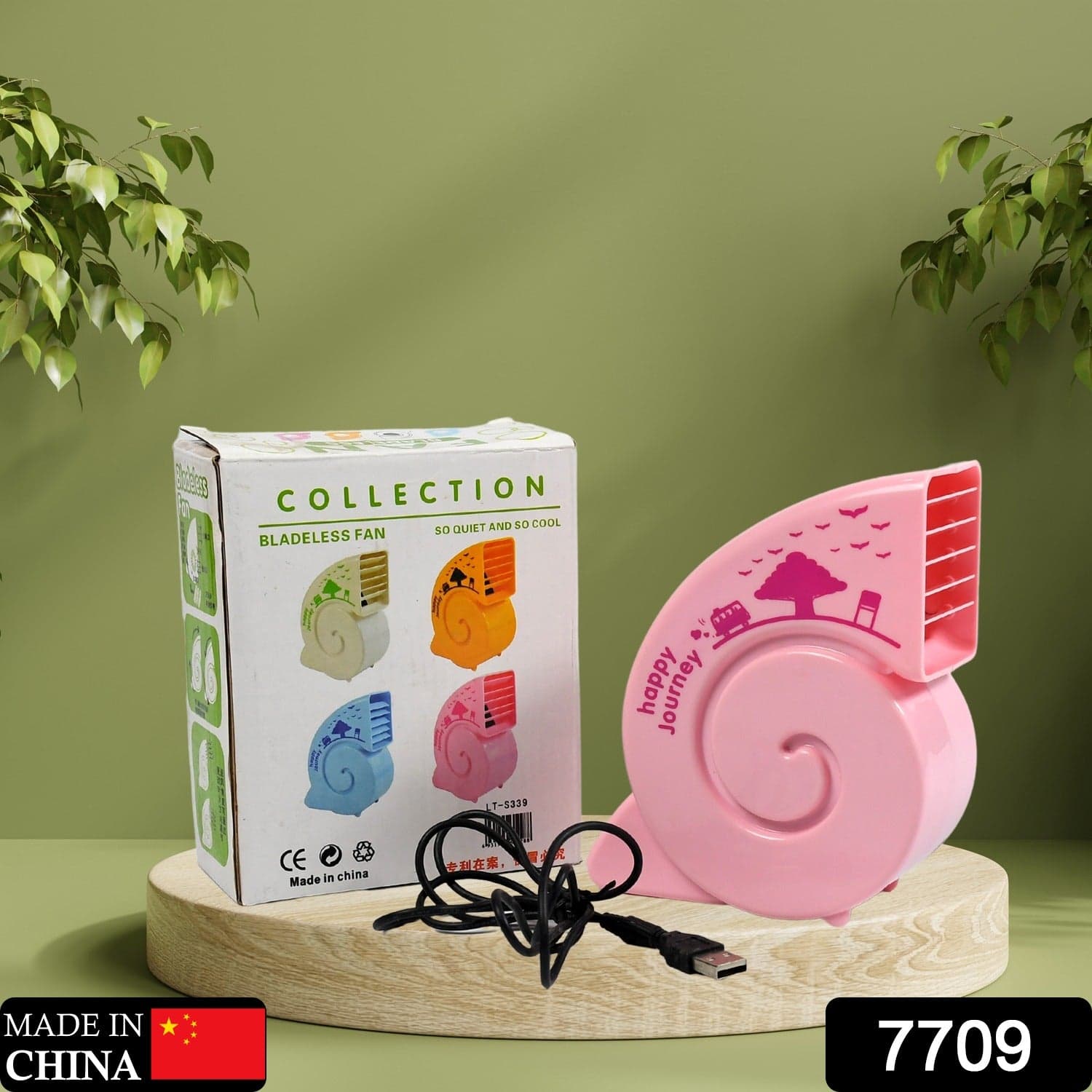 Cute USB Mini Fan: Bright, Quiet & Portable for Your Desk (Battery Not Included) thumbnail 2