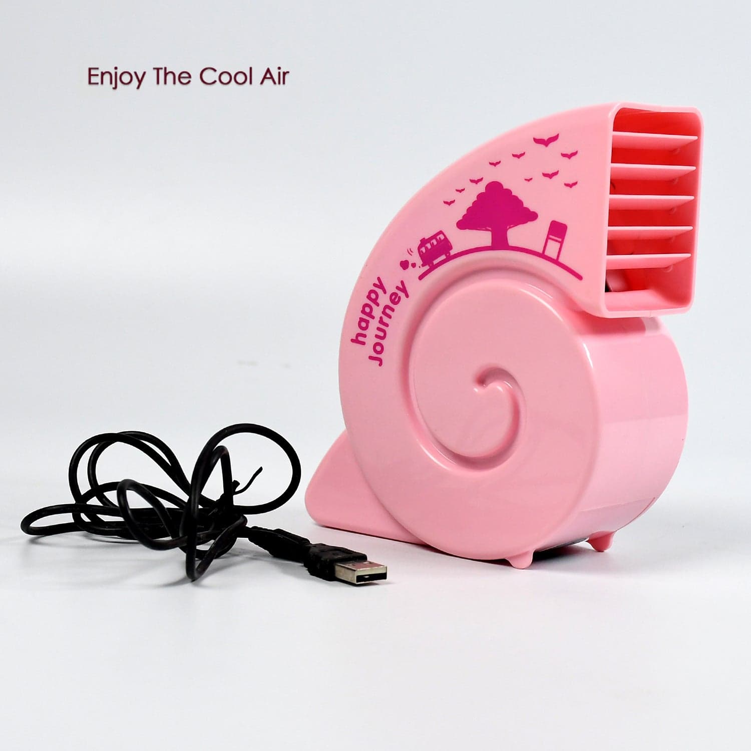 Cute USB Mini Fan: Bright, Quiet & Portable for Your Desk (Battery Not Included) thumbnail 3