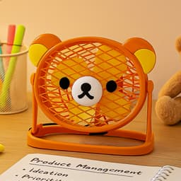 Stylish & Silent: Teddy Bear USB Fan for Any Space of Adjustable Cooling!
