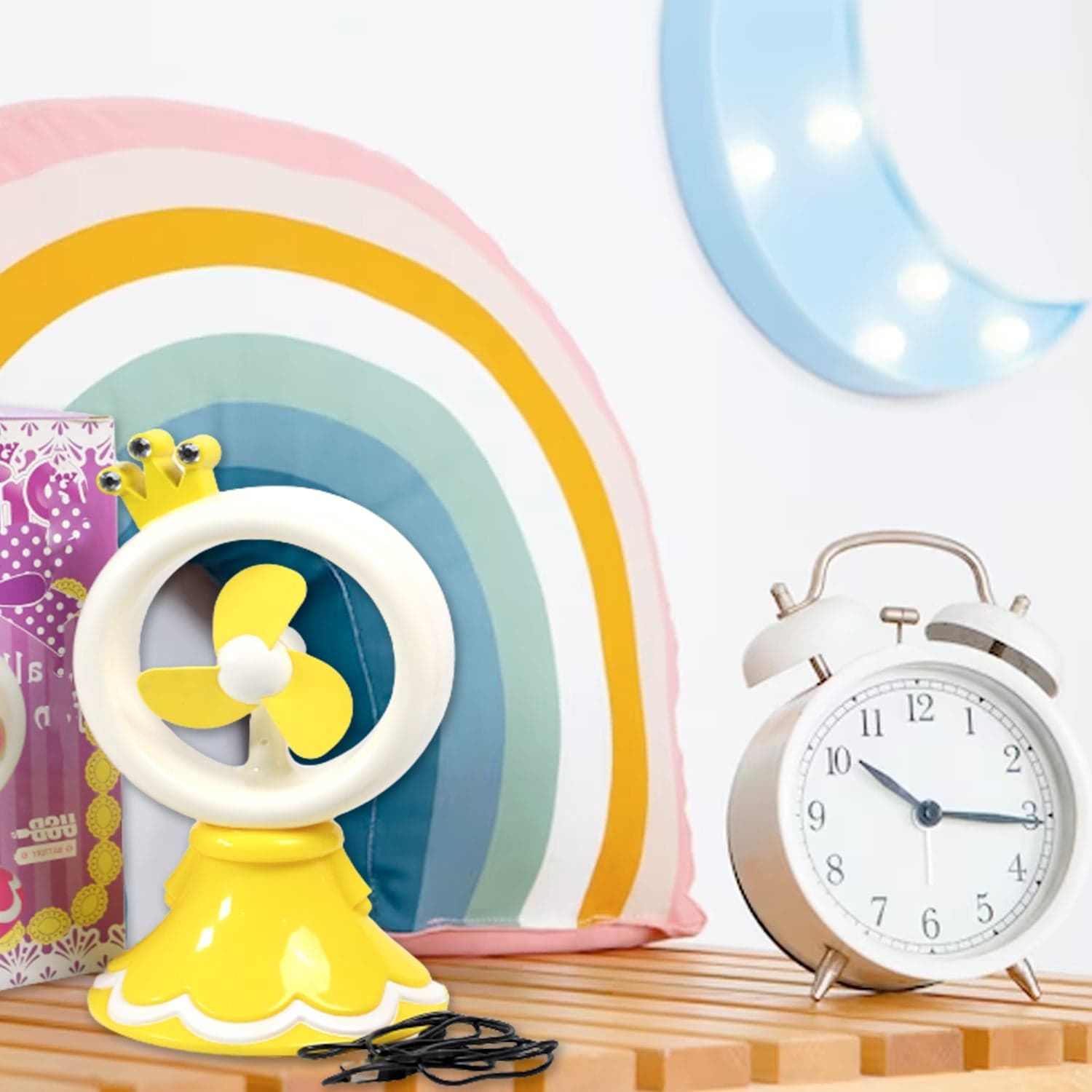 PRINCESS PORTABLE FAN BRIGHT COLOR DESKTOP OFFICE USB & BATTRY OPERATE FAN (Battery Not Include) thumbnail 6