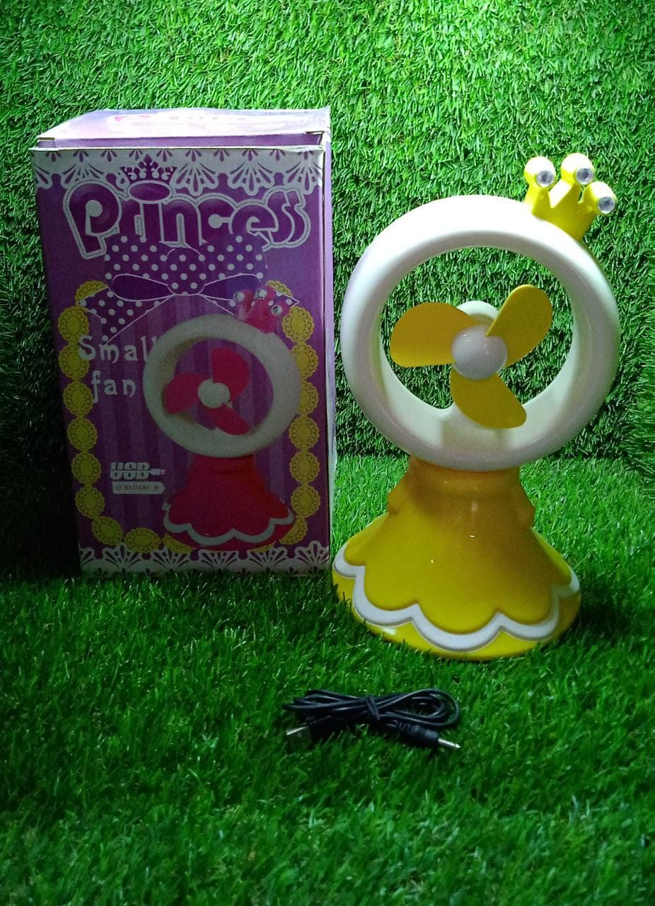 PRINCESS PORTABLE FAN BRIGHT COLOR DESKTOP OFFICE USB & BATTRY OPERATE FAN (Battery Not Include) thumbnail 7