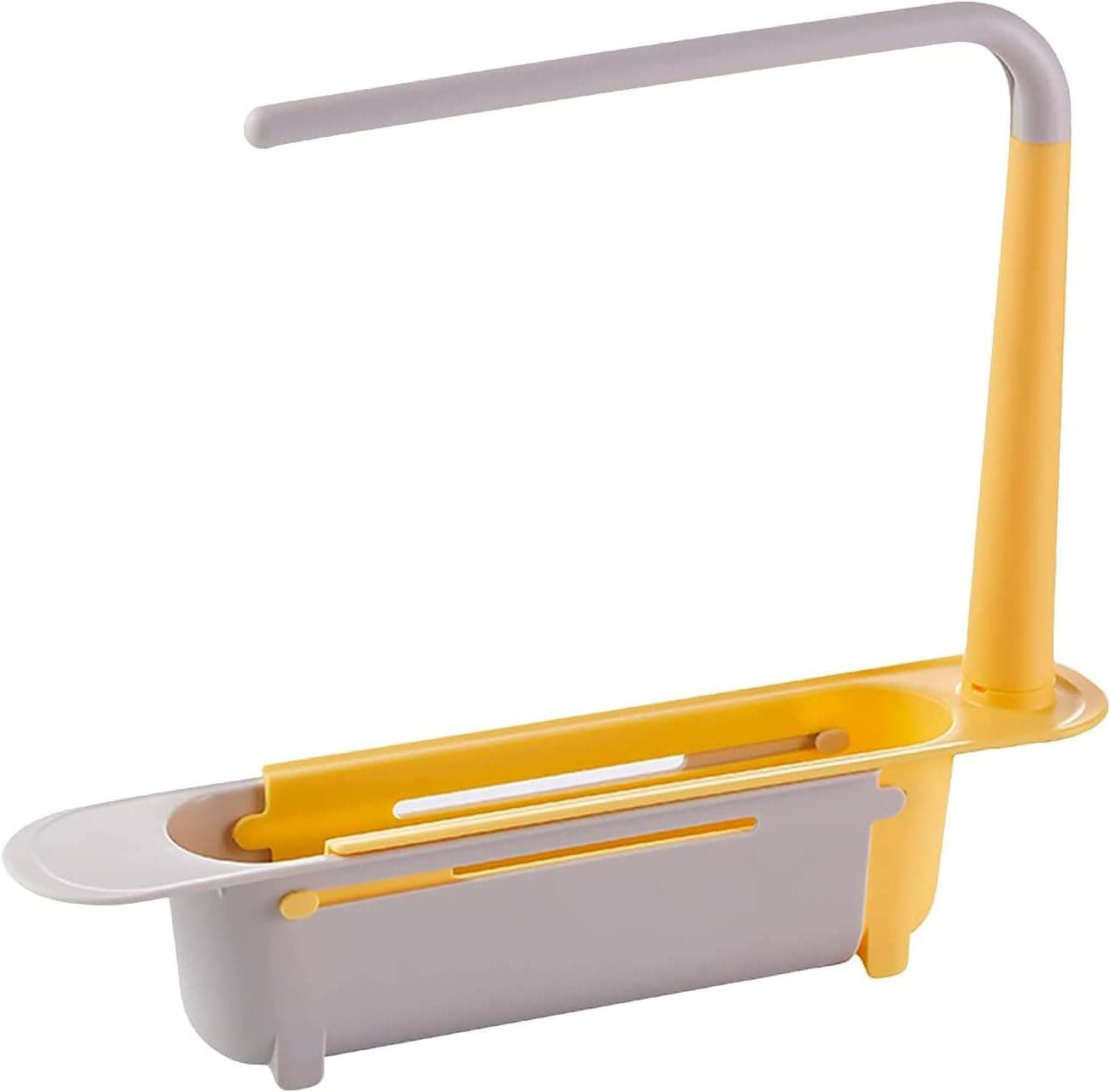 Telescopic Sink Storage Rack Material Kitchen Rag Rack Dishwashing Organizer Shelf Drain Basket Pp Under Sink Organizers ( Mic Color 1 Pc) thumbnail 5