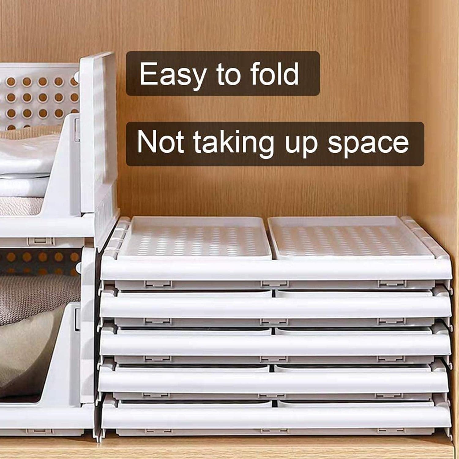 3 Layer Clothes Organizer For Wardrobe Cupboard Organizer For Clothes Foldable And Stackable Closet Organizer Drawer Organizer For Clothes thumbnail 7