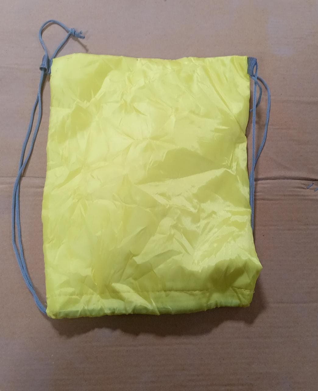 Portable Dori Bag Inside Silver With Coating Drawstring Backpack thumbnail 6