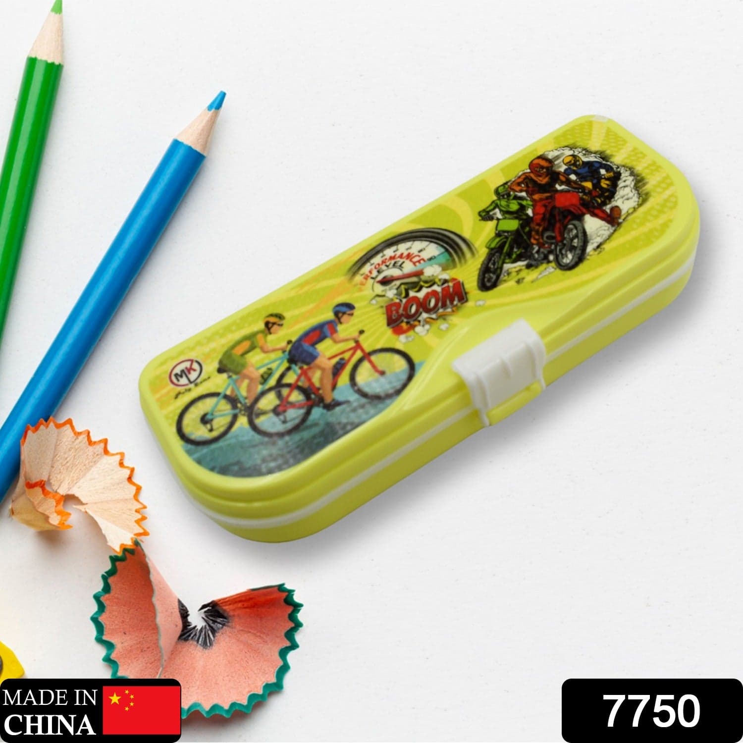 Multipurpose Compass Box, Pencil Box With 3 Compartments For School, Cartoon Printed Pencil Case For Kids, Birthday Gift For Girls & Boys thumbnail 2