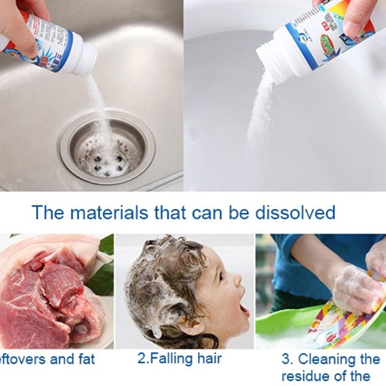 Powerful Portable Sink & Drain Cleaner of Super Clog Remover Powder Agent thumbnail 7