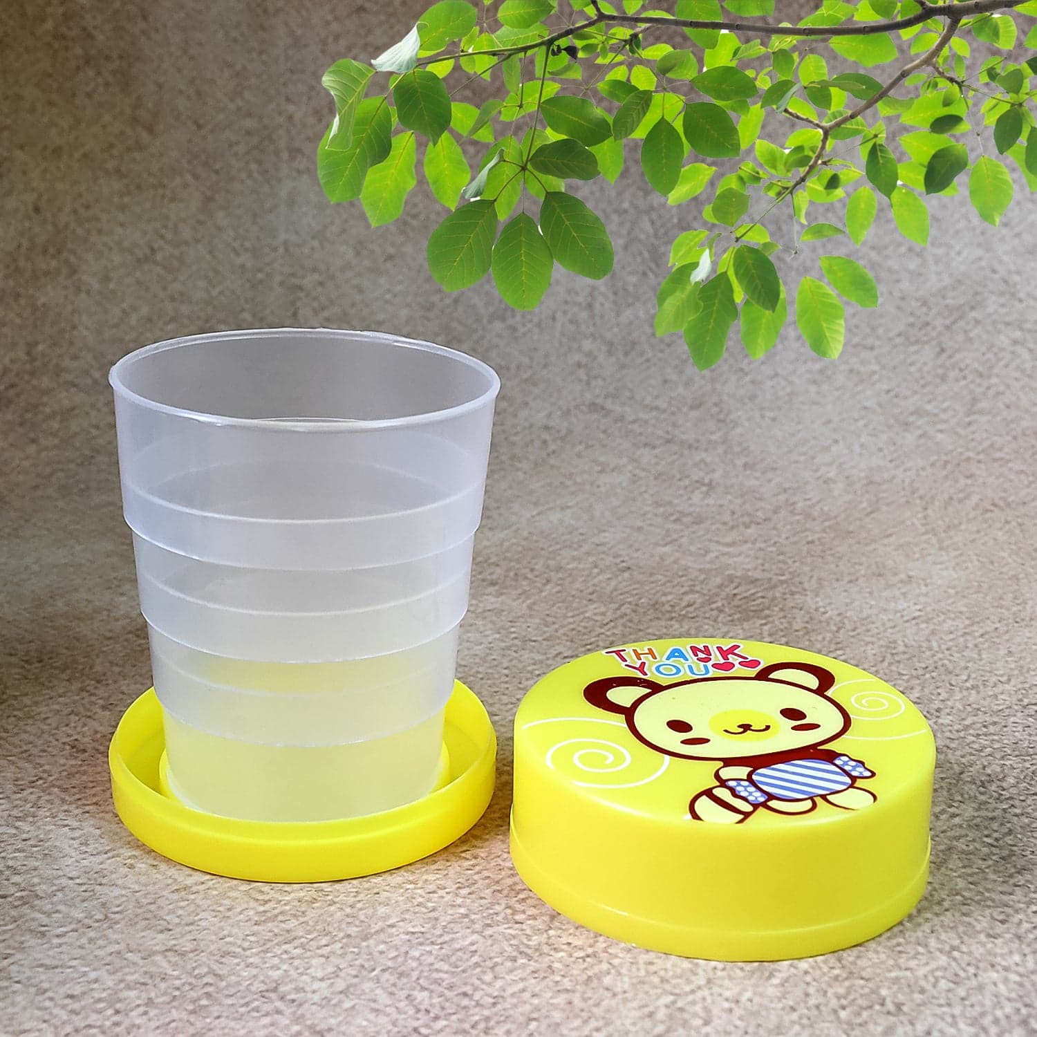 Portable Travelling Cup/Tumbler With Lid Folding / Pocket Glass For Travelling thumbnail 1