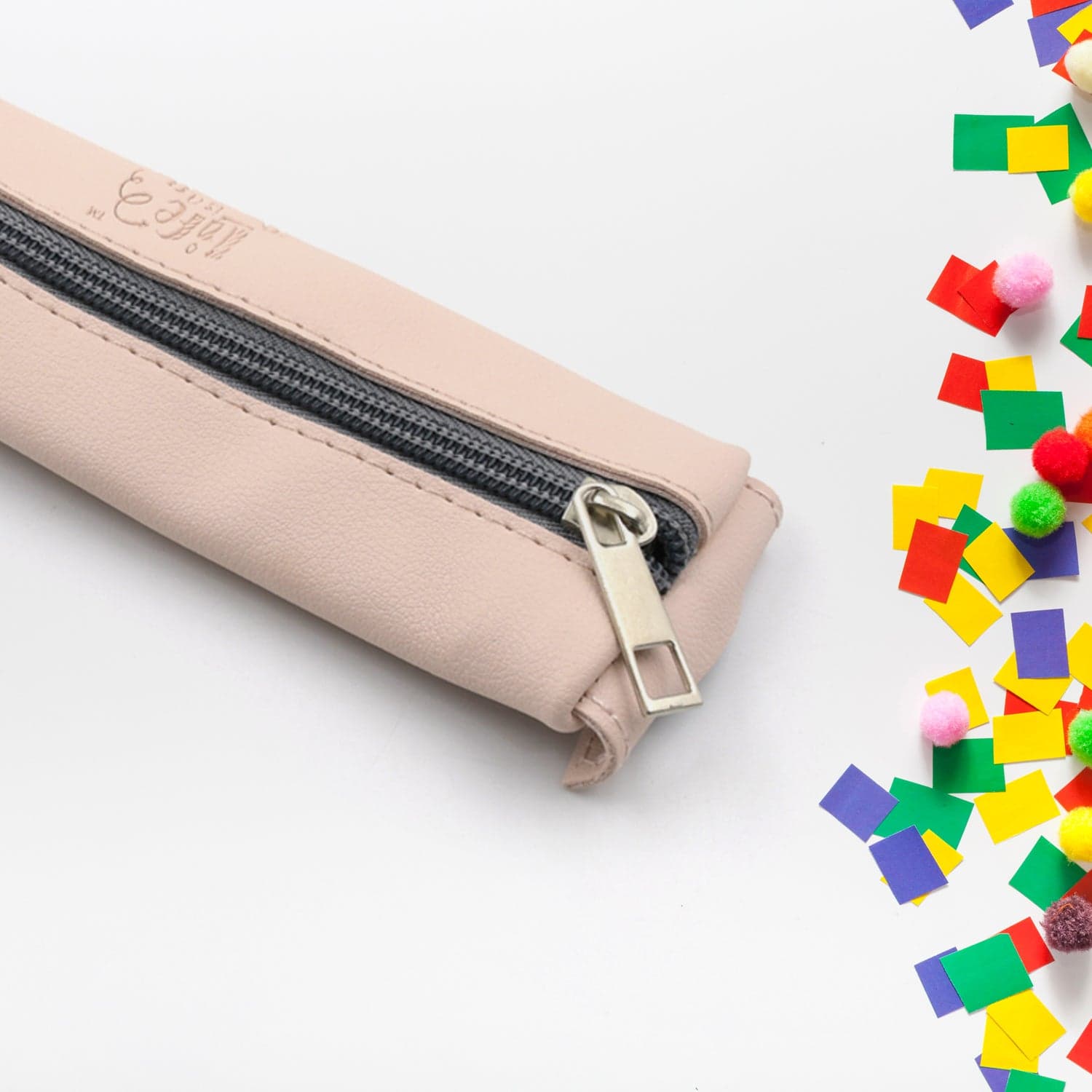 Leather Pencil Case high-quality leather pencil pouch ideal of School (1Pc) thumbnail 3
