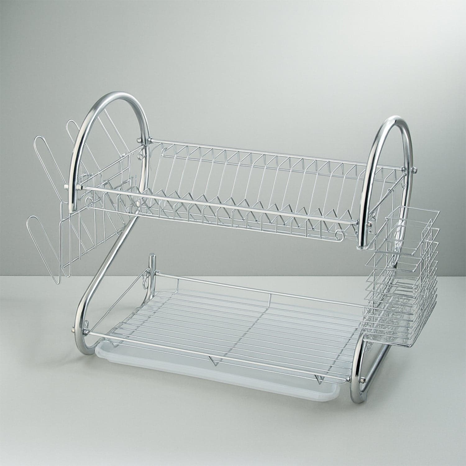 STAINLESS STEEL RECTANGLE DISH DRAINER RACK / BASKET WITH DRIP TRAY thumbnail 3