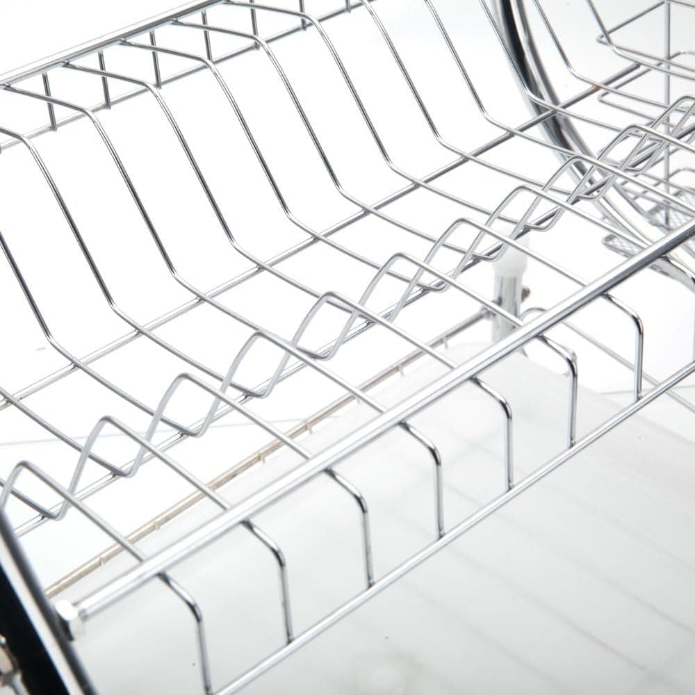 STAINLESS STEEL RECTANGLE DISH DRAINER RACK / BASKET WITH DRIP TRAY thumbnail 6