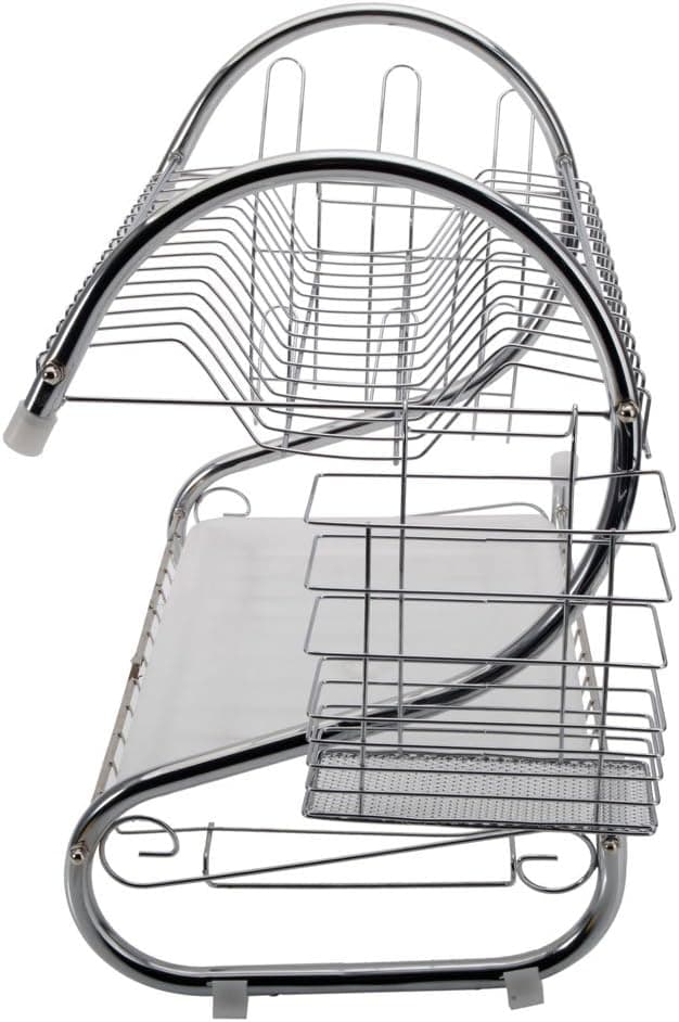 STAINLESS STEEL RECTANGLE DISH DRAINER RACK / BASKET WITH DRIP TRAY thumbnail 8