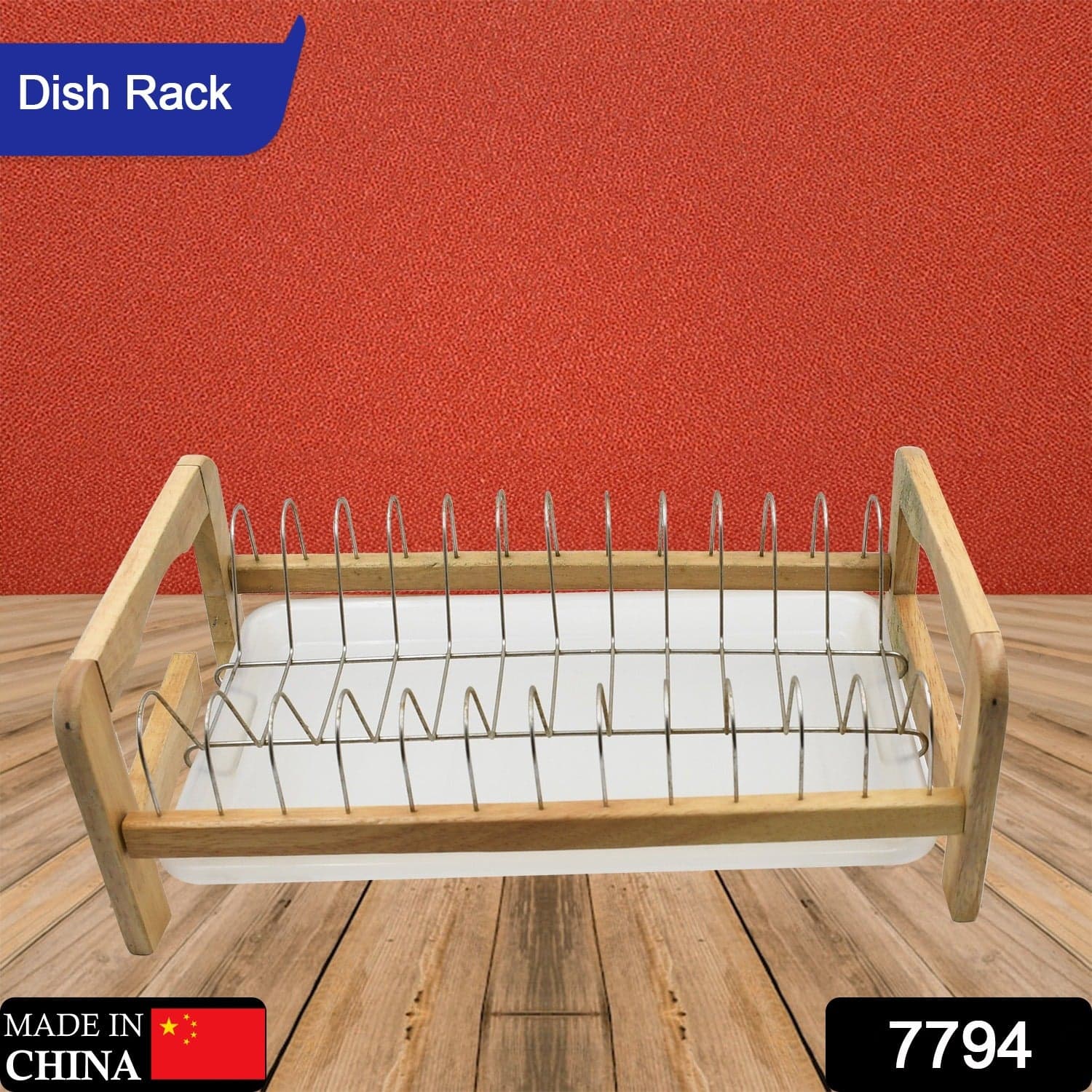 STAINLESS STEEL DRAIN BOWL STORAGE RACK HOLDER PLATE DISH CUTLERY CUP RACK WITH TRAY KITCHEN SHELF STAND thumbnail 2