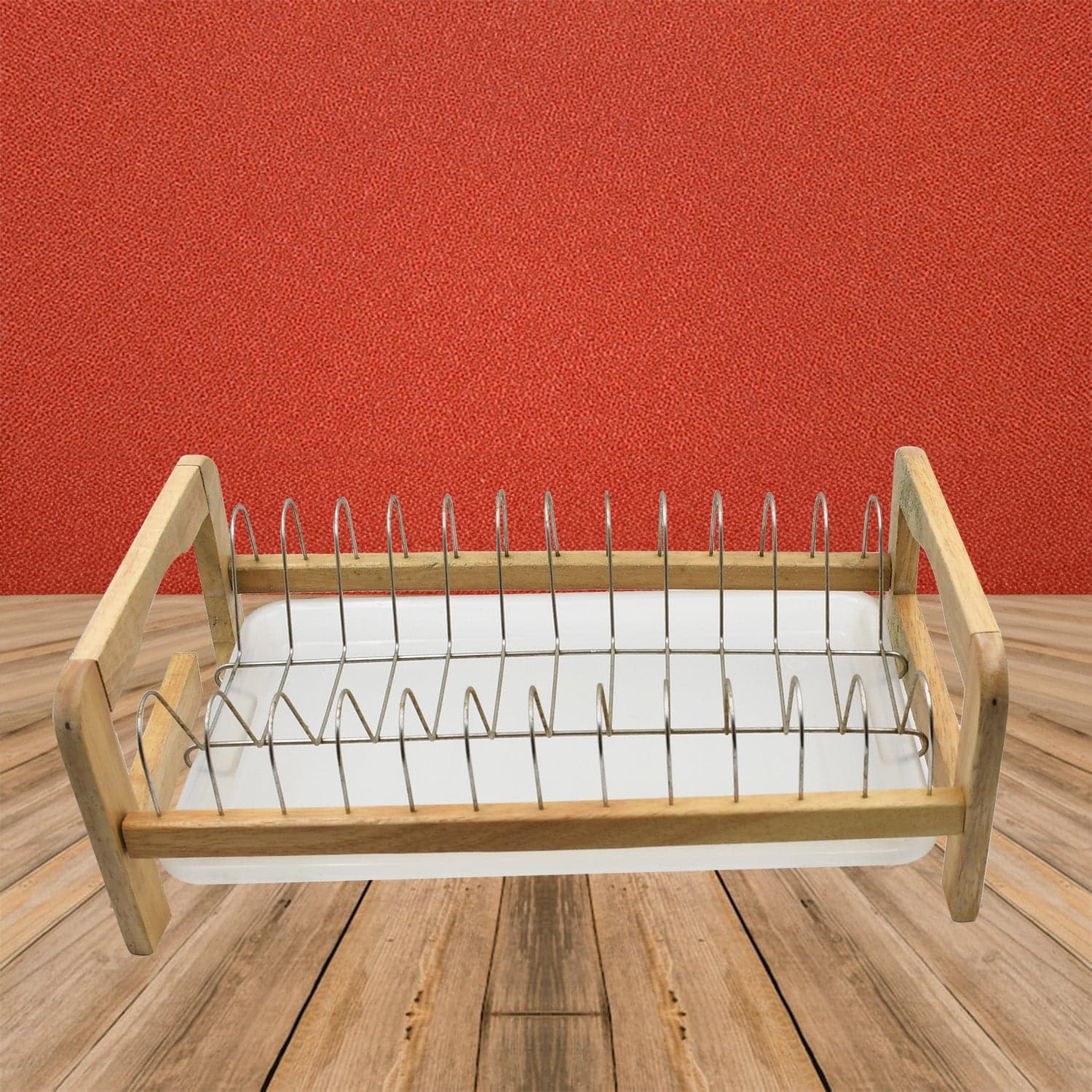 STAINLESS STEEL DRAIN BOWL STORAGE RACK HOLDER PLATE DISH CUTLERY CUP RACK WITH TRAY KITCHEN SHELF STAND thumbnail 7
