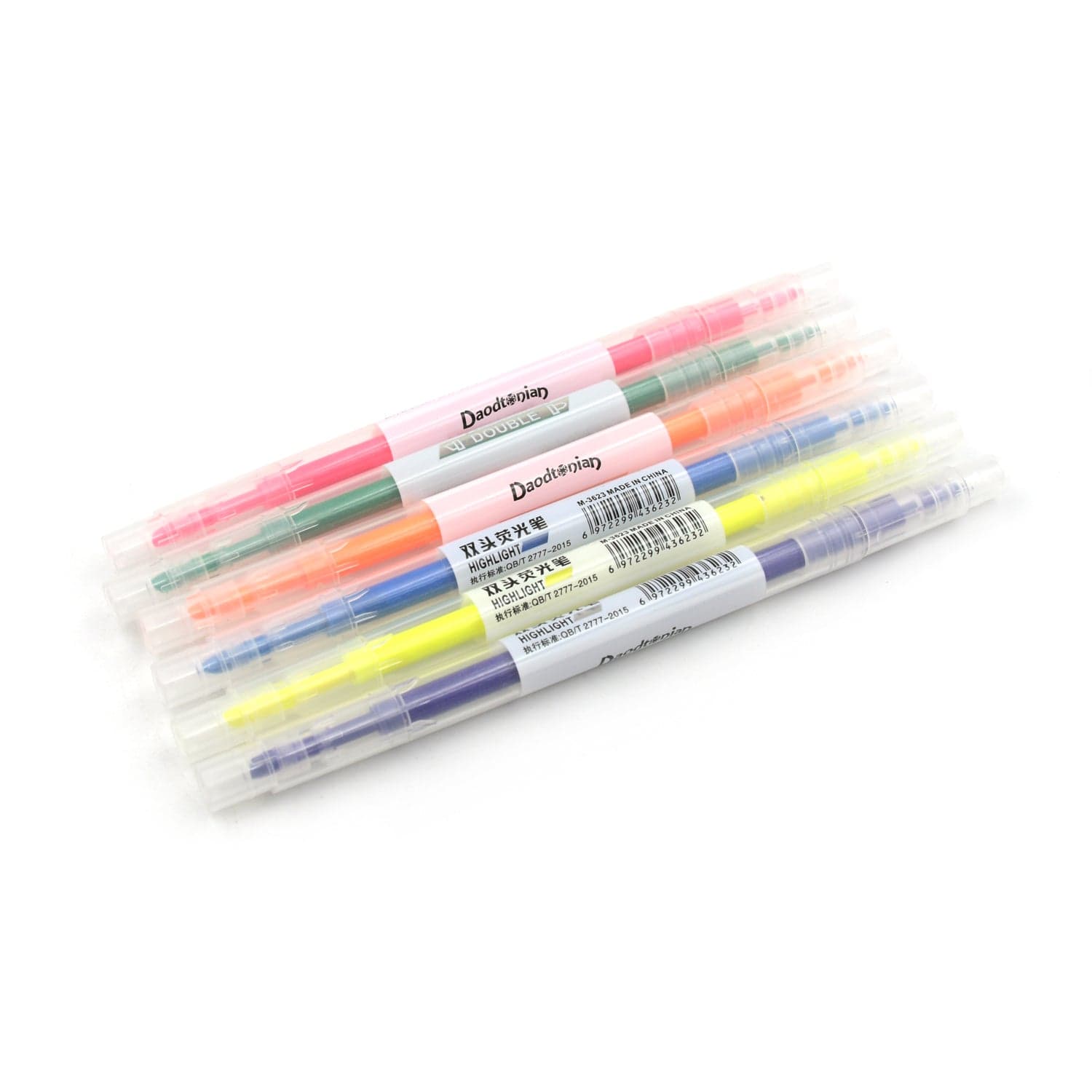 Dual-Headed Highlighter 6 Colors Double Head Highlighter Pen thumbnail 4