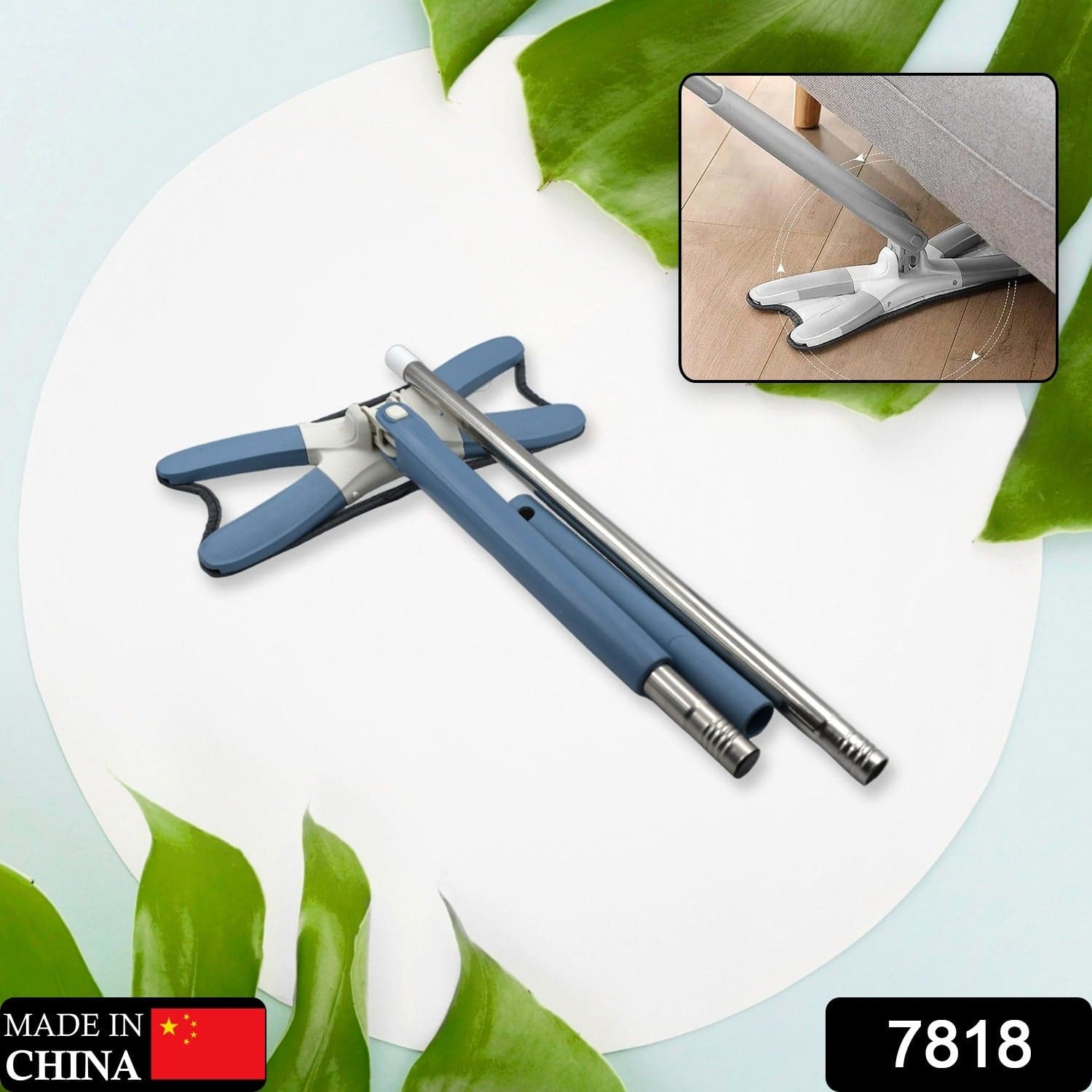 Adjustable 360° Flat Hand Mop: Floors, Walls, Ceilings (Easy Squeeze) thumbnail 2