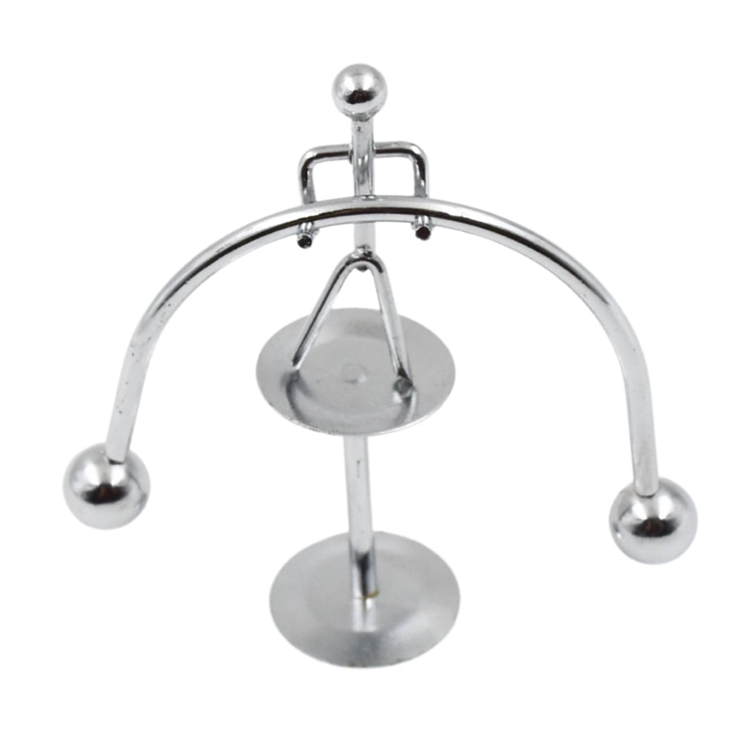 Mini Steel Balance Toy (1 Pc): Desk Decor, Perpetual Motion, Physics Toy thumbnail 4