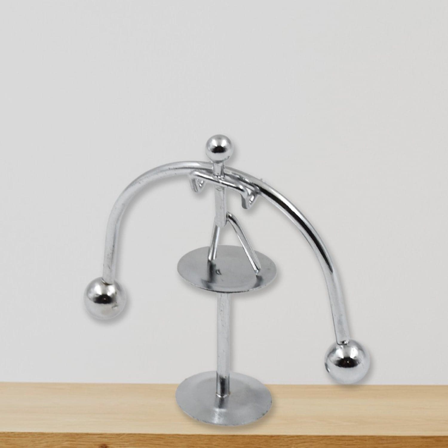 Mini Steel Balance Toy (1 Pc): Desk Decor, Perpetual Motion, Physics Toy thumbnail 6