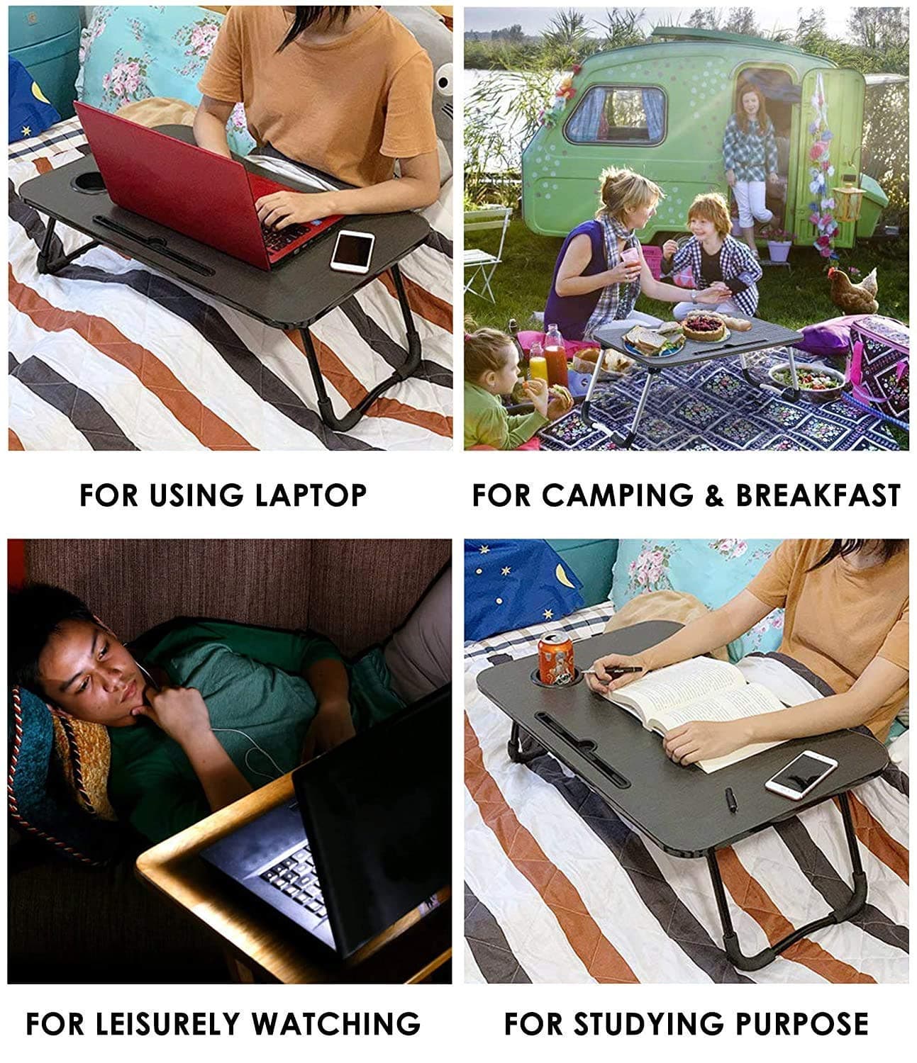 Multifunctional Laptop Desk with Cup Holder thumbnail 3