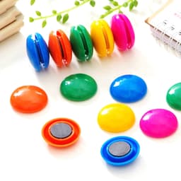 Durable Magnetic Button Set for Kids' Experiments (10 Pc, Round Shape)