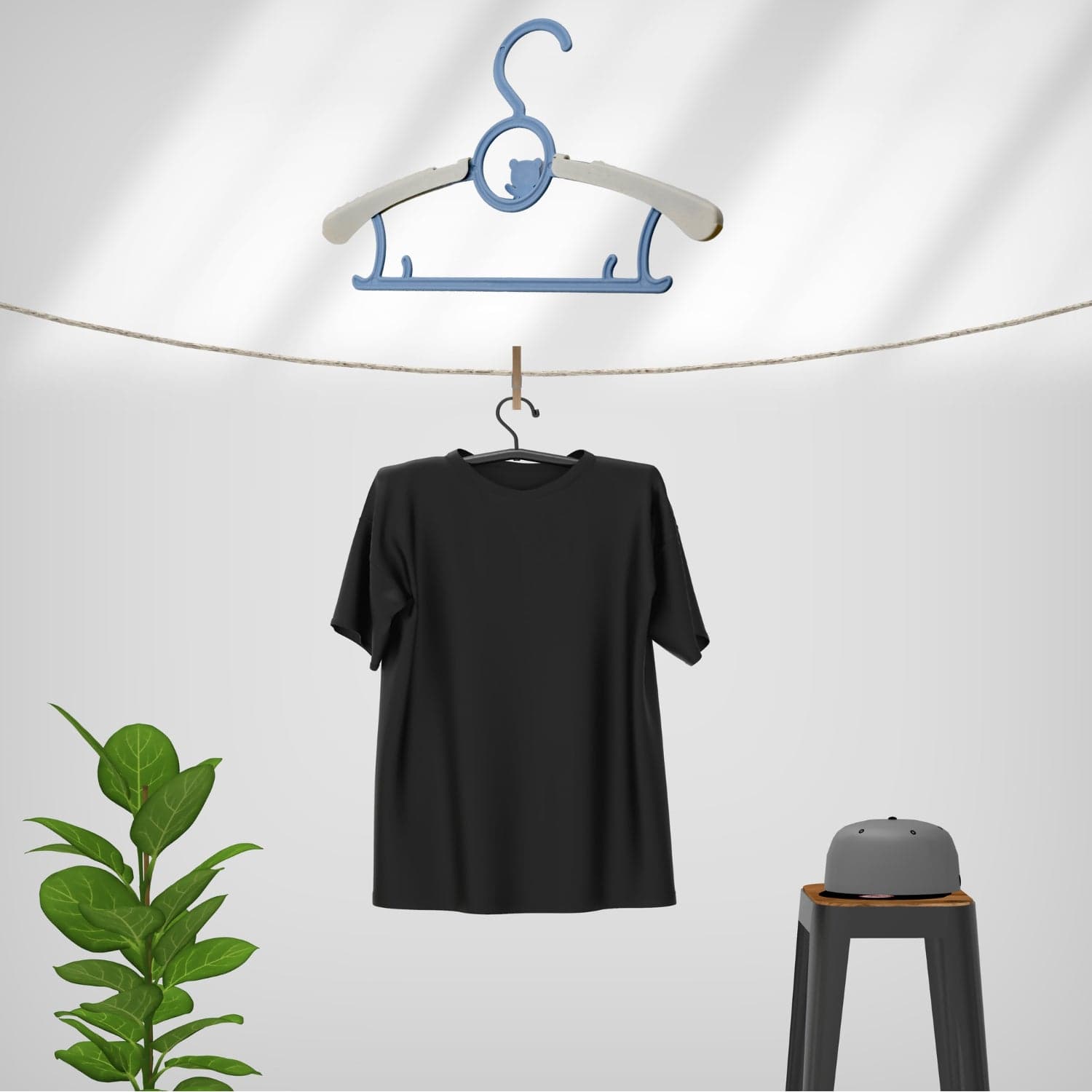 Large Adjustable Plastic Dress Hangers of Space-Saving & Lightweight (5 Pc) thumbnail 4