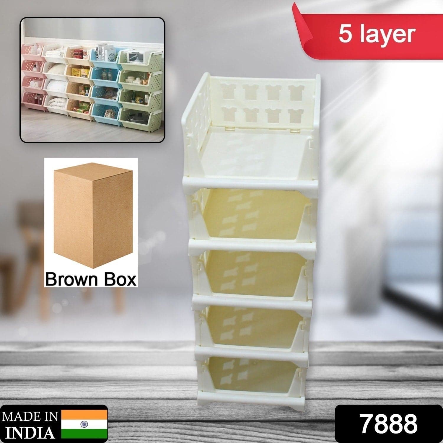 5 Layer Stackable Multifunctional Storage thumbnail 2