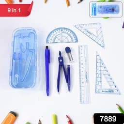 Complete Student Geometry Box Set 9 In 1