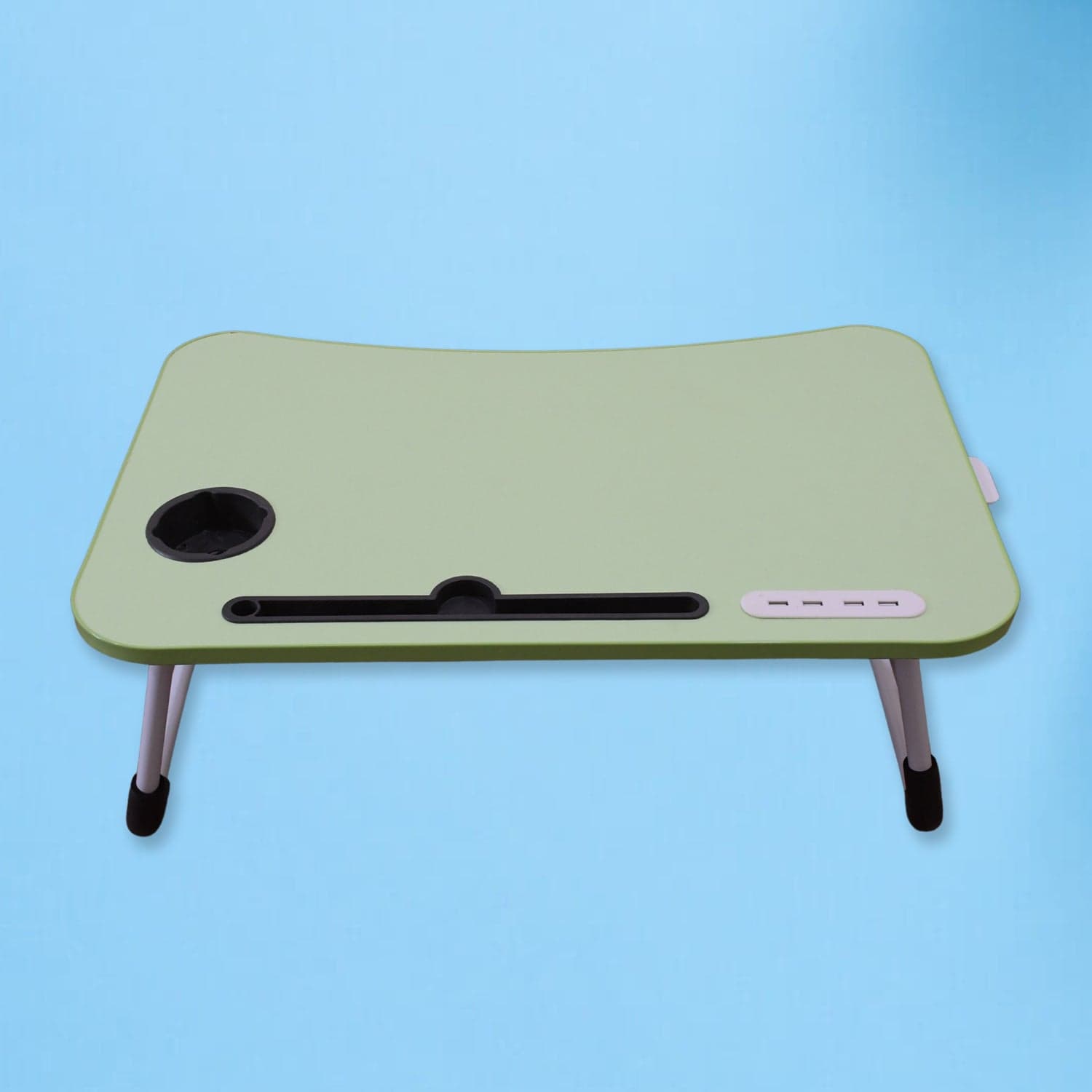 Multipurpose Study Table Foldable Portable Notebook Bed Lap Desk Tray Stand Reading Holder With Coffee Cup Slot thumbnail 4