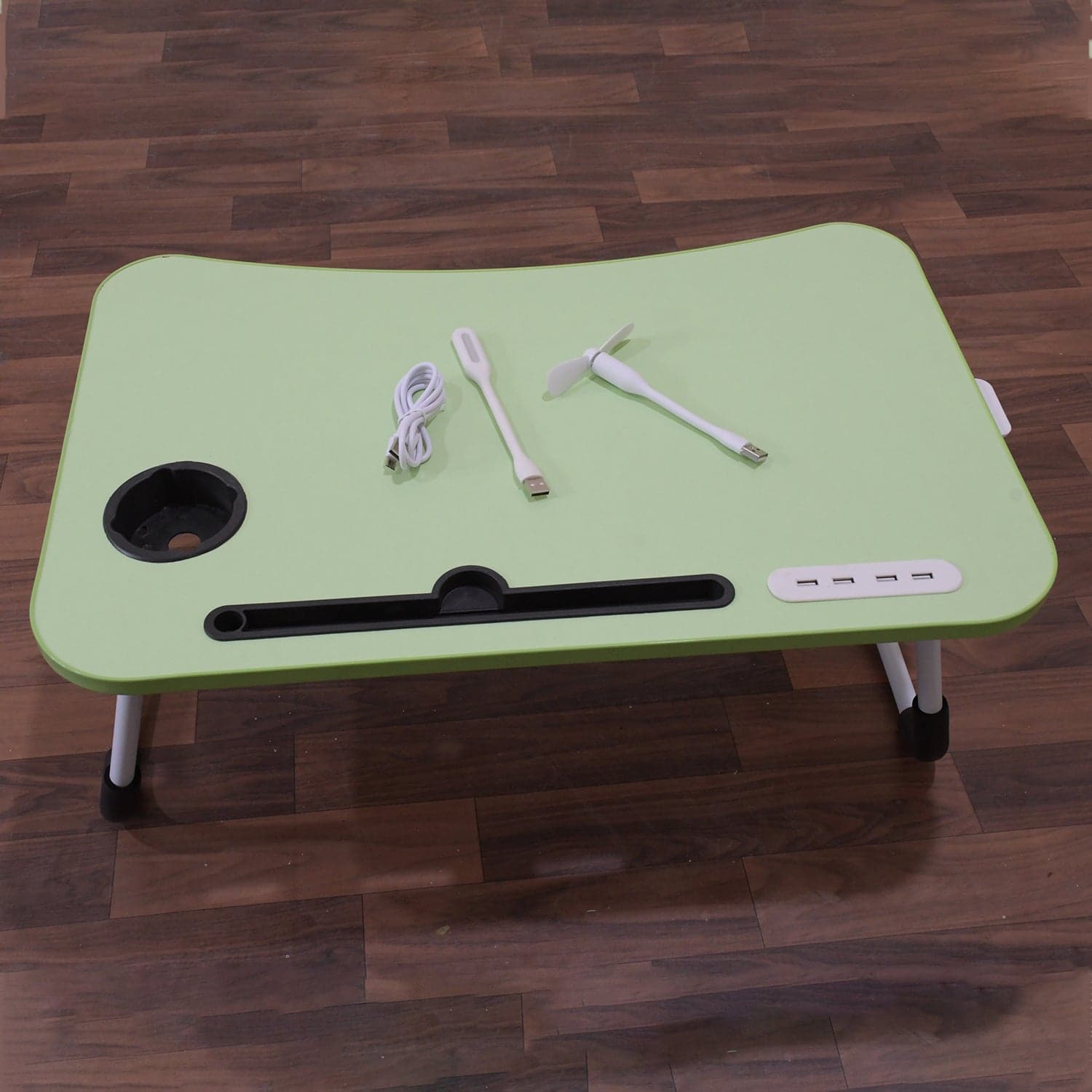 Multipurpose Study Table Foldable Portable Notebook Bed Lap Desk Tray Stand Reading Holder With Coffee Cup Slot thumbnail 6
