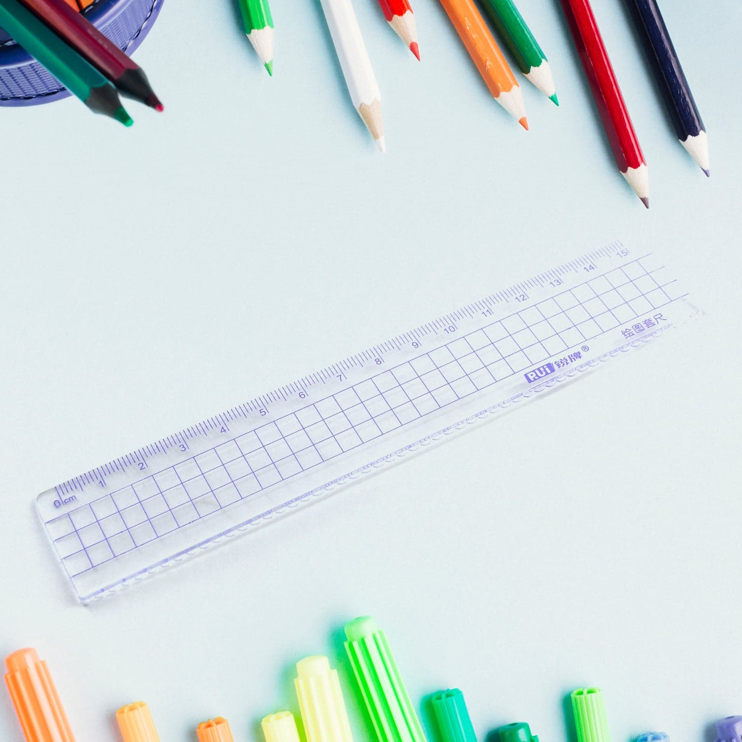 4Pcs Ruler Suit Stationery Set For School Student Office  thumbnail 5